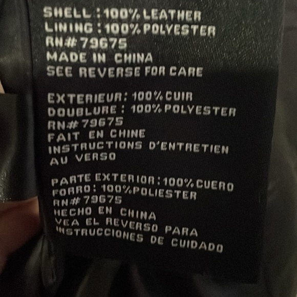 Micheal Kors Black Leather Jacket - Picture 4 of 7